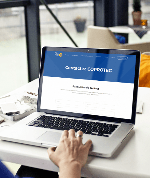 ordinateur formulaire de contact coprotec